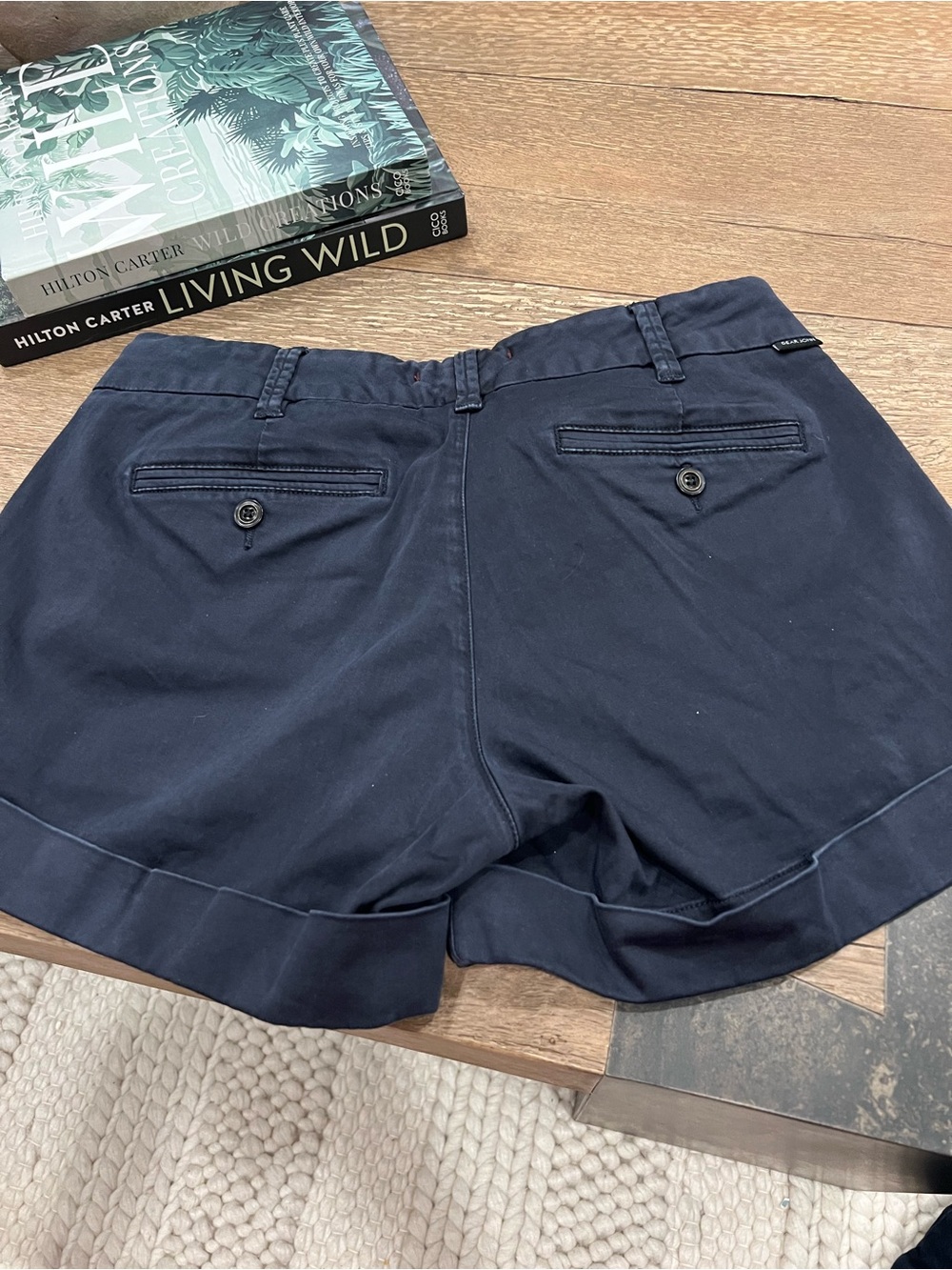 Dear John Dark Navy Cuffed Women's Shorts - Picture 5 of 7